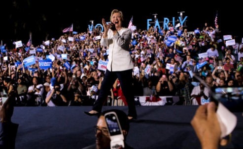Democratic presidential nominee Hillary Clinton made a stop in Fort Lauderdale on Tuesday. This is the second visit Clinton has made in Broward in recent days. Randy Vazquez, Sun-Sentinel